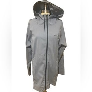 Columbia Light Gray Hooded Utility Jacket